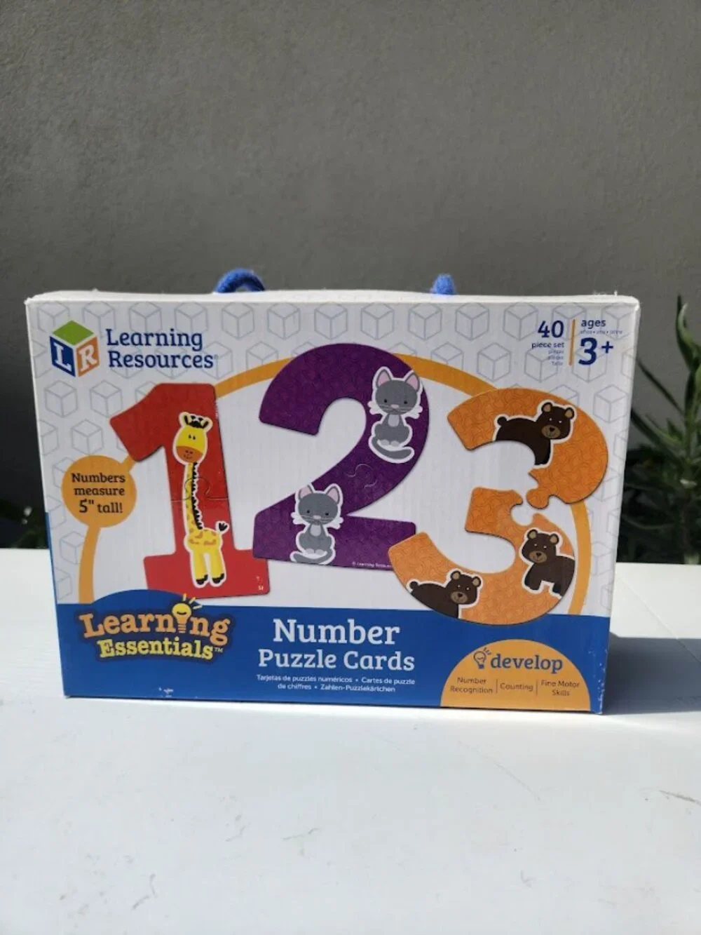 Learning Resources Number Toddler Toy Puzzle Cards 40-piece set for ages 3 and u